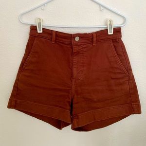 Everlane High Waisted Twill Shorts - Size 4